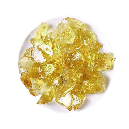 5 Types of Colorful Rough Glass Stones GEMROCKY-Yellow-