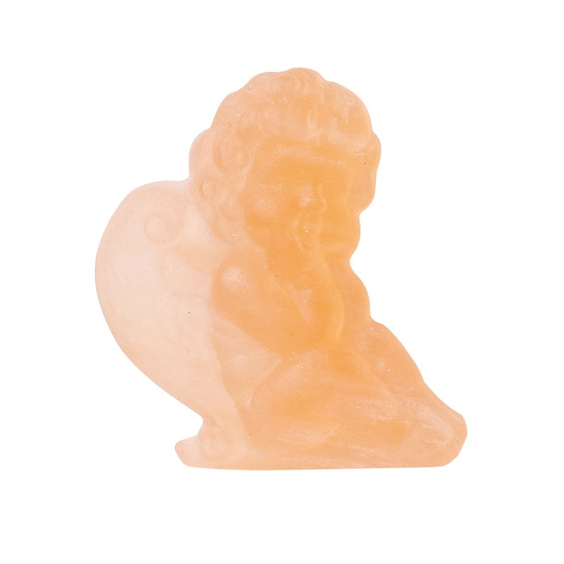 6cm Orange Selenite Little Angel Carvings GEMROCKY-Carvings-GEMROCKY