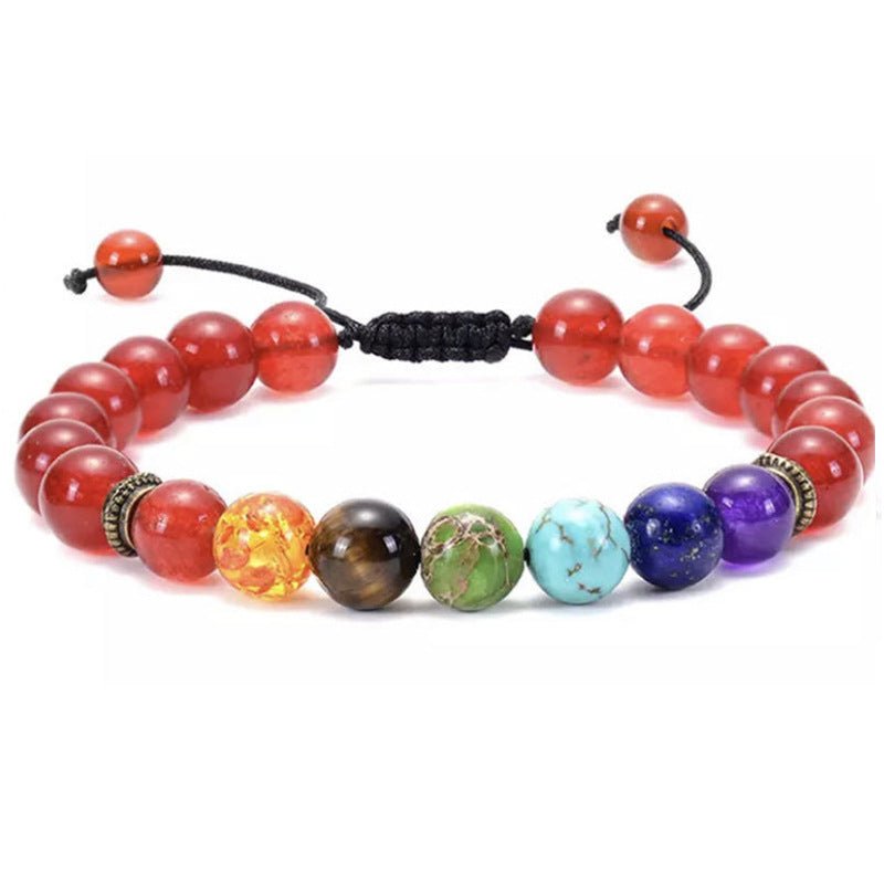 7 Chakra Bead Bracelets GEMROCKY-Bracelets-Orange Stone+Chakra-