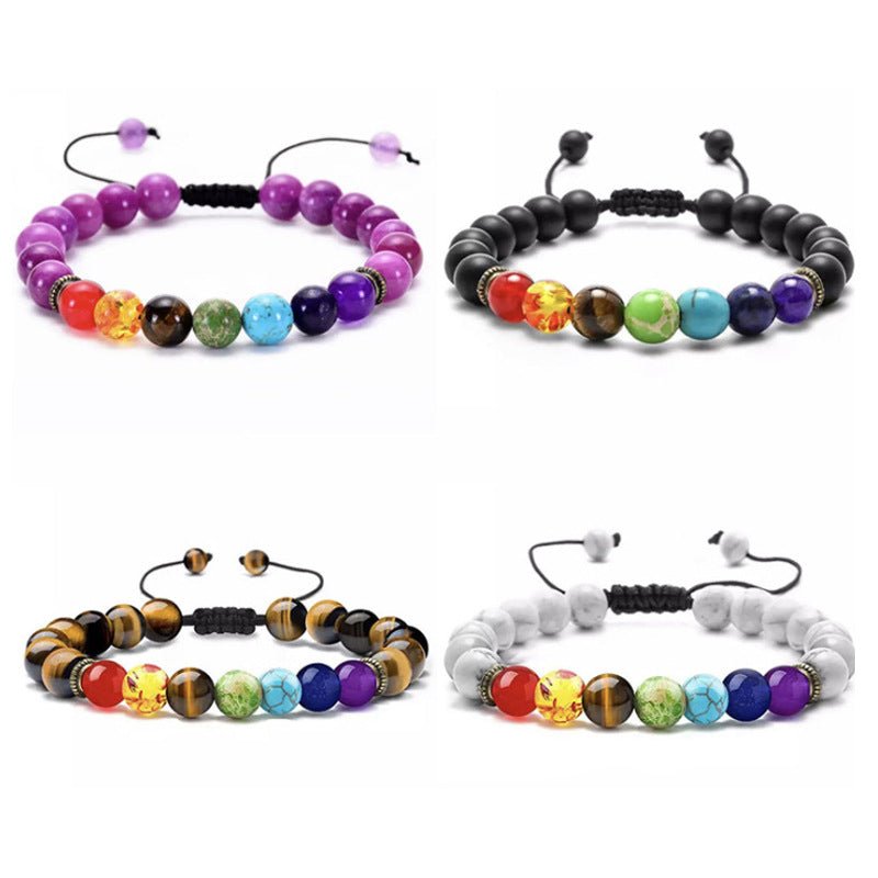 7 Chakra Bead Bracelets GEMROCKY-Bracelets-