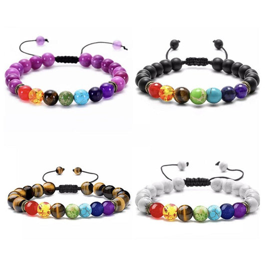 7 Chakra Bead Bracelets GEMROCKY-Bracelets-