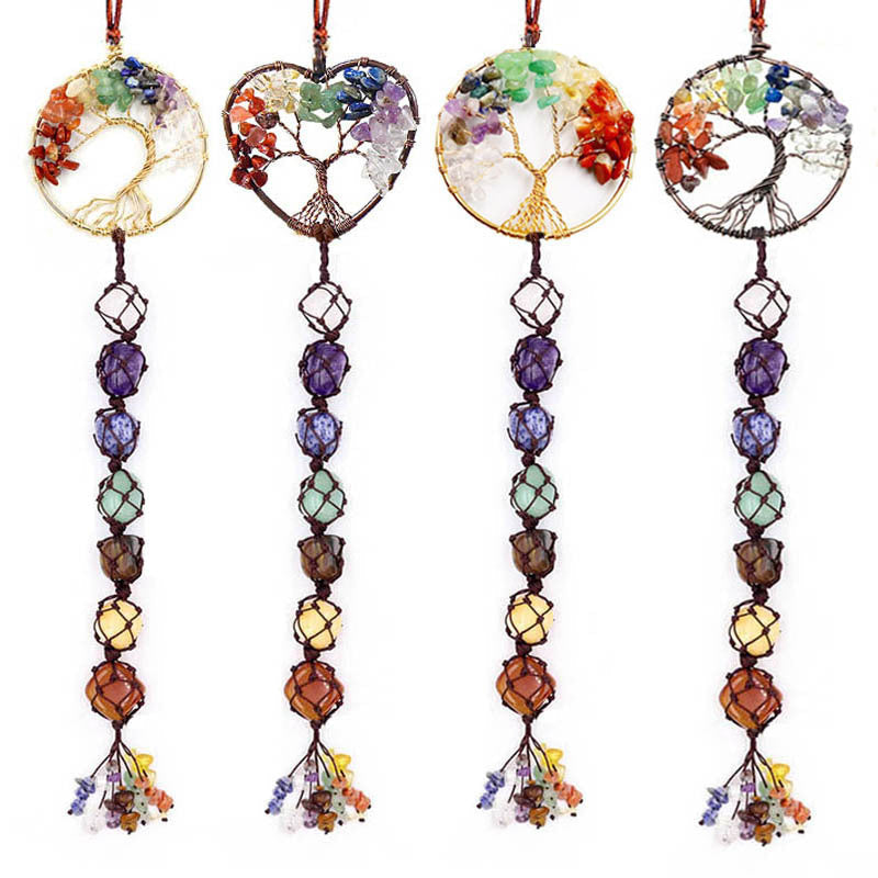 7 Chakra Life Tree Tumbled Stone Decor Ornaments GEMROCKY-Decoration-