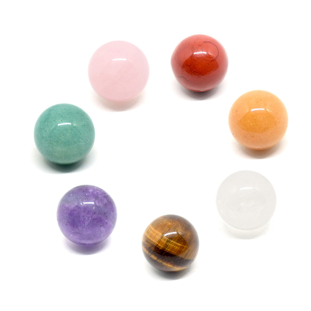 7 Chakra Mini Gemstone 2cm Crystal Spheres GEMROCKY-
