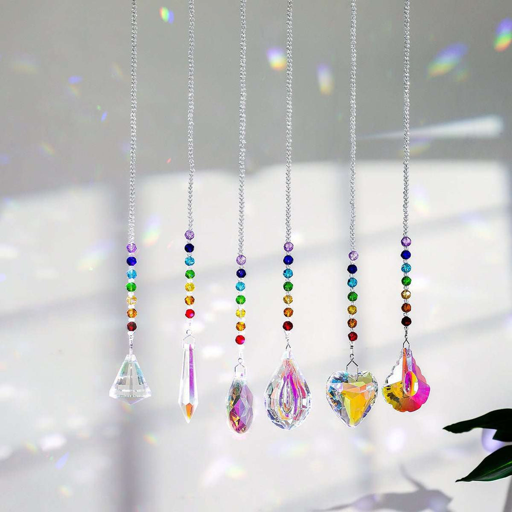 7 Chakra Rainbow Pendant Suncatcher Ornaments GEMROCKY-Decoration-