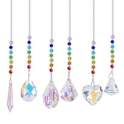 7 Chakra Rainbow Pendant Suncatcher Ornaments GEMROCKY-Decoration-