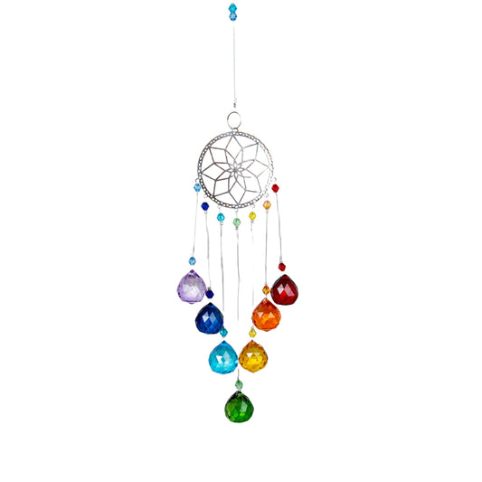 7 Chakra Rainbow Suncatcher Ornaments GEMROCKY-Decoration-