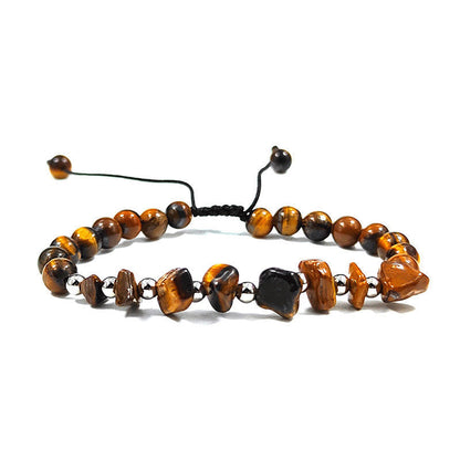 7 Crystal 6mm Bead and Chip Bracelets GEMROCKY-Bracelets-Tiger Eye Stone-