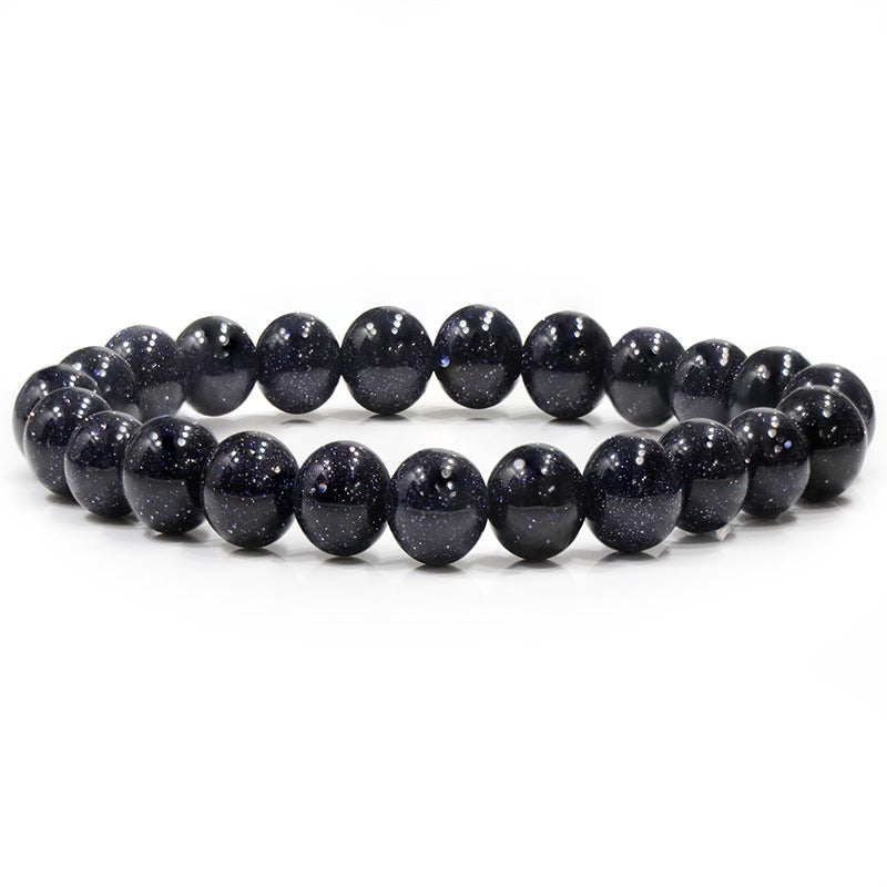 8mm Blue Sandstone Bead Bracelets GEMROCKY-Bracelets-