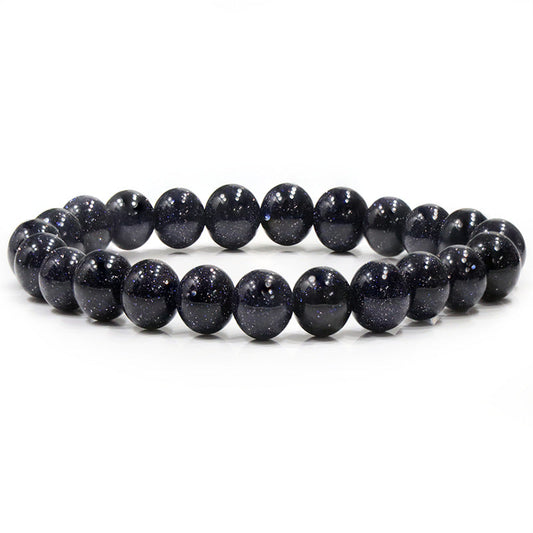 8mm Blue Sandstone Bead Bracelets GEMROCKY-Bracelets-