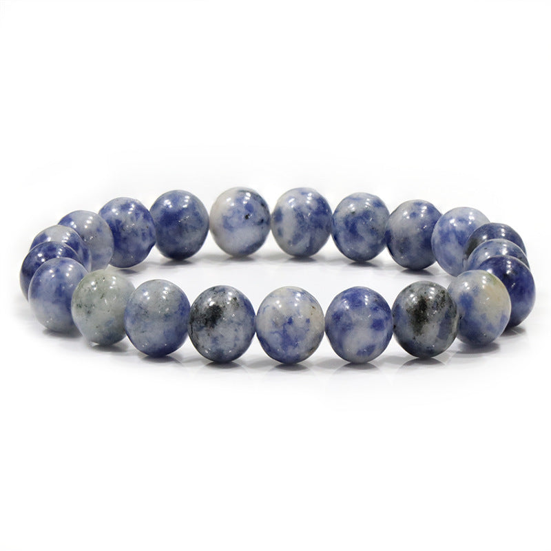 8mm Blue Spot Stone Bead Bracelets GEMROCKY-Bracelets-