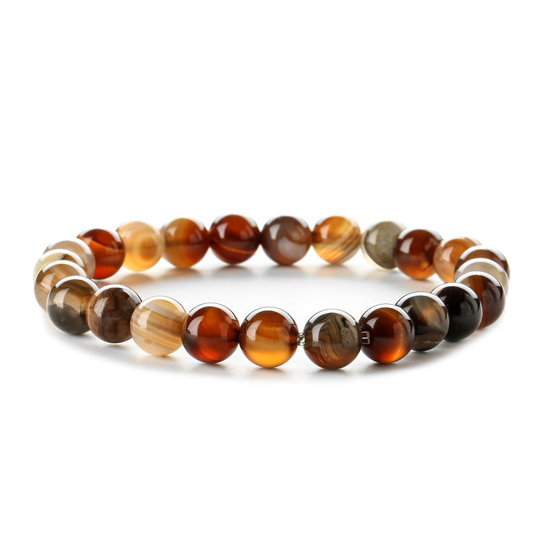 8mm Coffe Agate Bead Bracelets GEMROCKY-Bracelets-