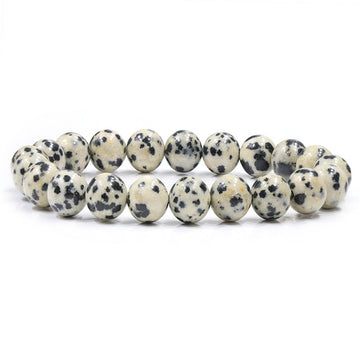 8mm Dalmatian Jasper Bead Bracelets GEMROCKY-Bracelets-