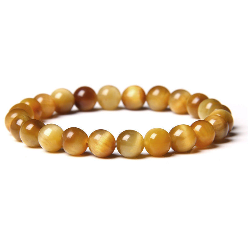 8mm Gold Tiger Eye Bead Bracelets GEMROCKY-Bracelets-