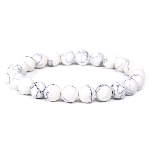 8mm Howlite Bead Bracelets GEMROCKY-Bracelets-