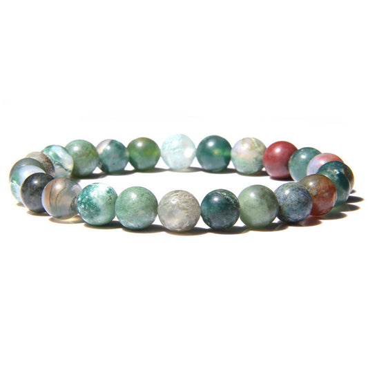 8mm Indian Agate Bead Bracelets GEMROCKY-Bracelets-