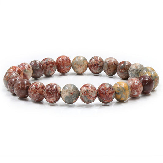 8mm Leopard Skin Jasper Bead Bracelets GEMROCKY-Bracelets-