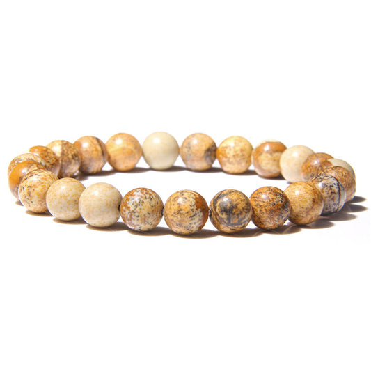 8mm Picture Jasper Bead Bracelets GEMROCKY-Bracelets-