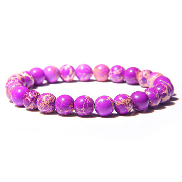 8mm Purple Turquoise Bead Bracelets GEMROCKY-Bracelets-