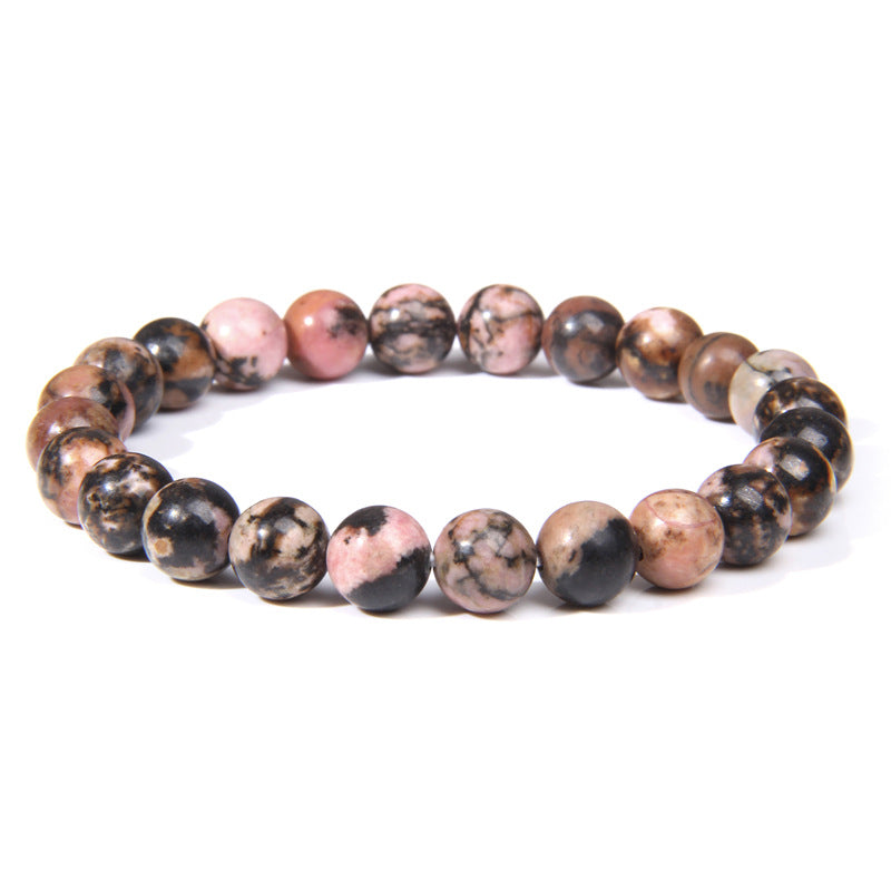 8mm Rhodonite Bead Bracelets GEMROCKY-Bracelets-