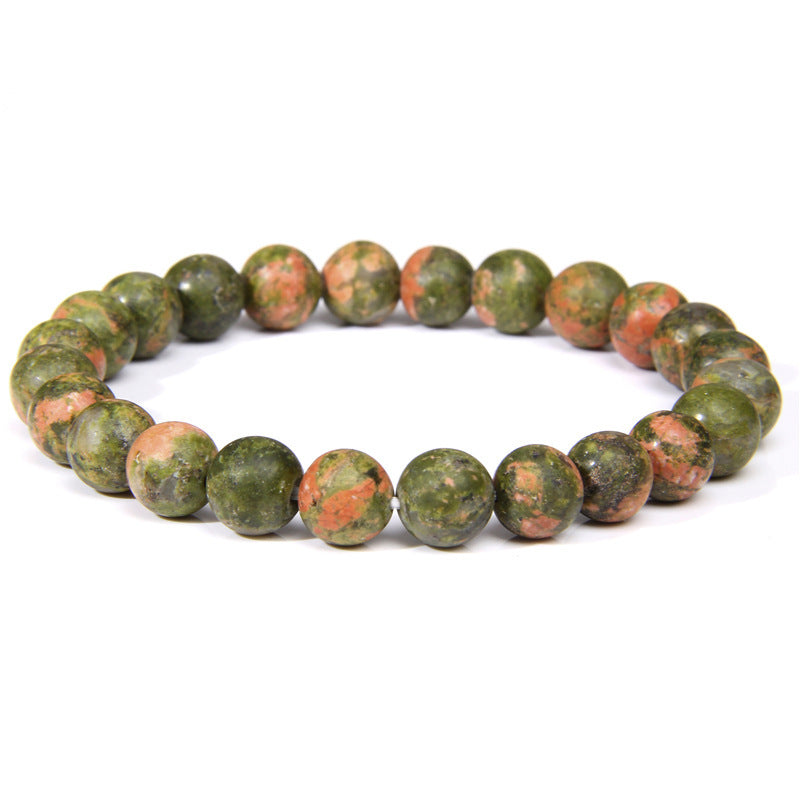 8mm Unakite Bead Bracelets GEMROCKY-Bracelets-