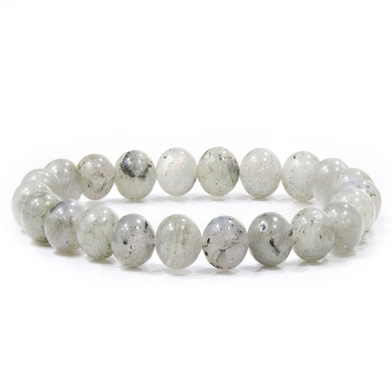 8mm White Larvikite Bead Bracelets GEMROCKY-Bracelets-