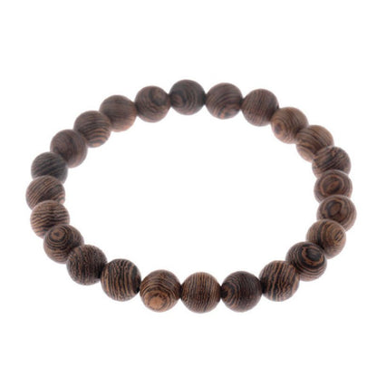 8mm Wooden Mixed Crystal Bead Bracelets GEMROCKY-Bracelets-Wood-