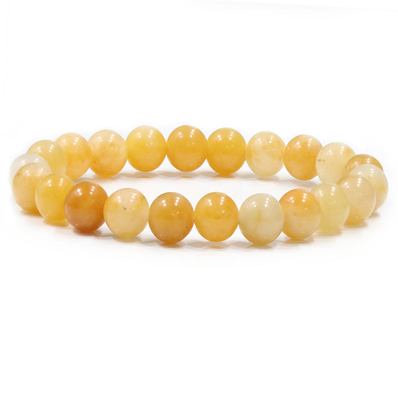 8mm Yellow Jade Bead Bracelets GEMROCKY-Bracelets-