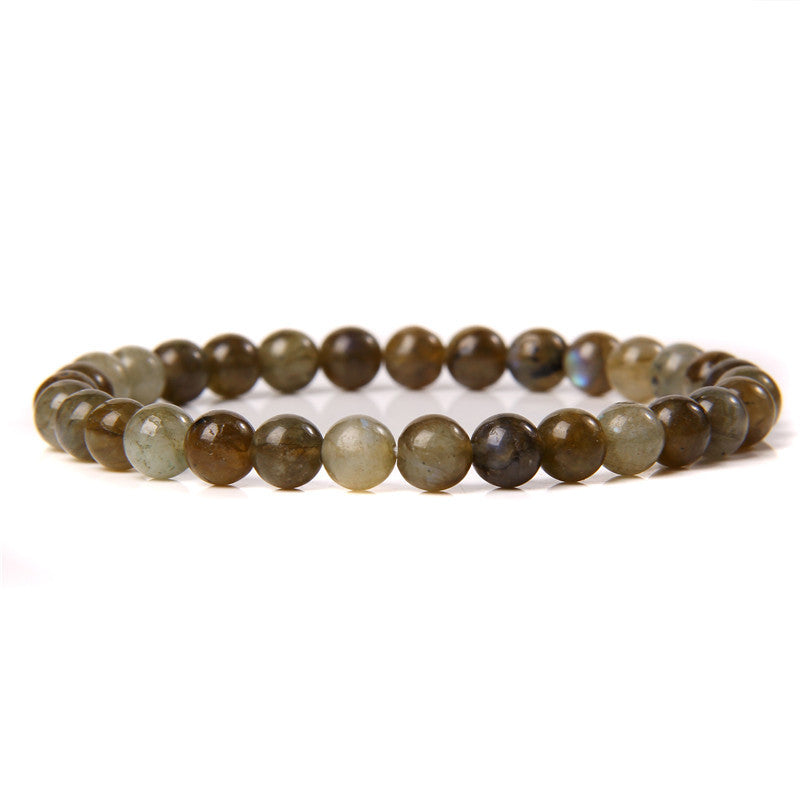 8mm Yellow Labradorite Bead Bracelets GEMROCKY-Bracelets-