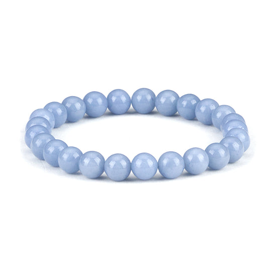 8mm Angelite Bead Bracelets GEMROCKY-Bracelets-GEMROCKY