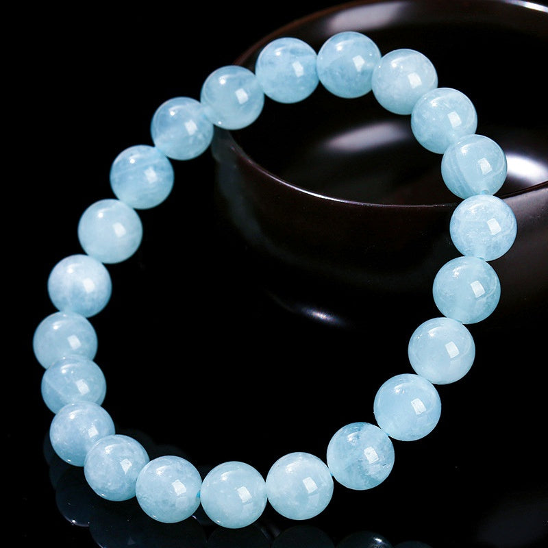 8mm Aquamarine Bead Bracelets GEMROCKY-Bracelets-GEMROCKY