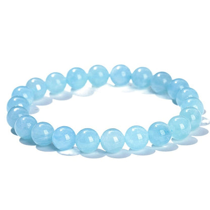 8mm Aquamarine Bead Bracelets GEMROCKY-Bracelets-GEMROCKY