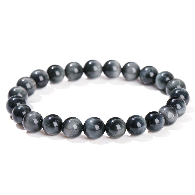 8mm Black Eagle Eye Stone Bead Bracelets GEMROCKY-Bracelets-GEMROCKY