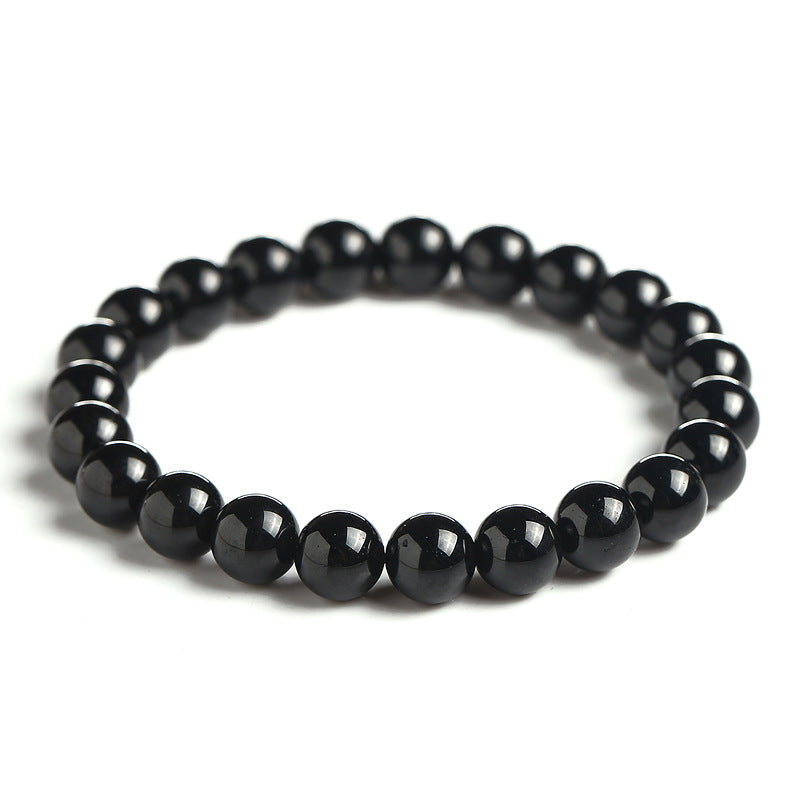 8mm Black Tourmaline Bead Bracelets GEMROCKY-Bracelets-GEMROCKY