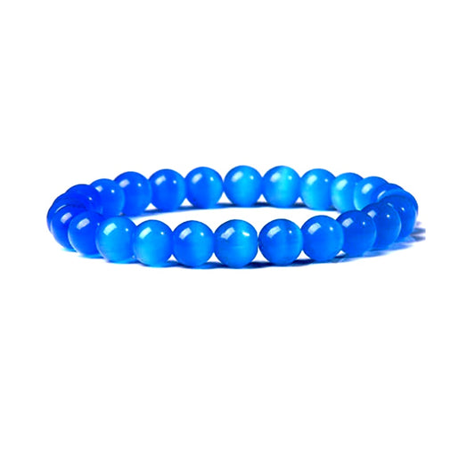 8mm Dark Blue Cat Eye Stone Bead Bracelets GEMROCKY-