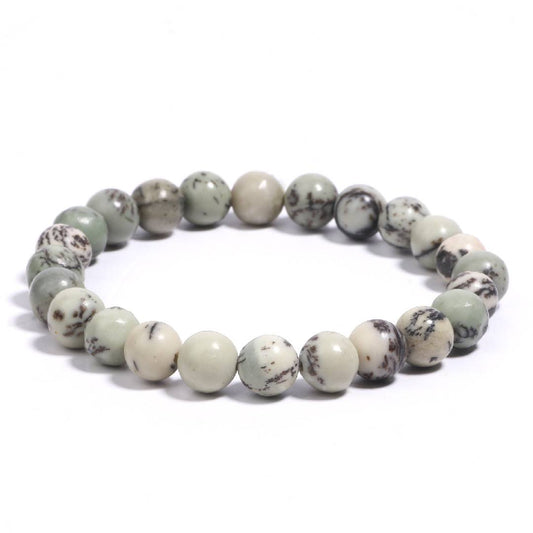 8mm Dendritic Sage Jasper Bead Bracelets GEMROCKY-Bracelets-GEMROCKY