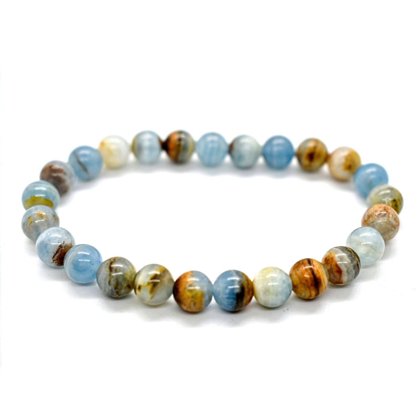 8mm Lemurian Aquatine Calcite Bead Bracelets GEMROCKY-Bracelets-GEMROCKY