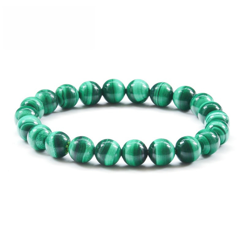 8mm Natural Malachite Bead Bracelets GEMROCKY-Bracelets-GEMROCKY