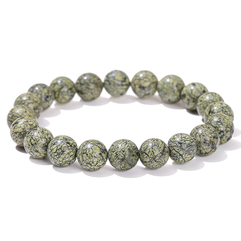 8mm Nephrite Snake Skin Stone Bead Bracelets GEMROCKY-Bracelets-GEMROCKY