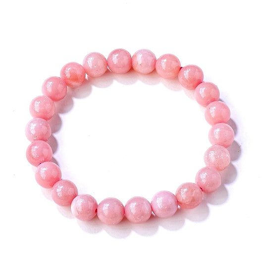 8mm Pink Opal Bead Bracelets GEMROCKY-Bracelets-GEMROCKY