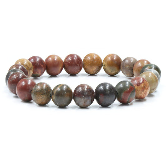 8mm Red Creek Stone Bead Bracelets GEMROCKY-Bracelets-GEMROCKY