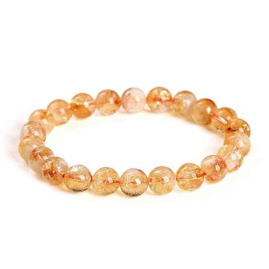 8mm Snow Citrine Bead Bracelets GEMROCKY-Bracelets-GEMROCKY