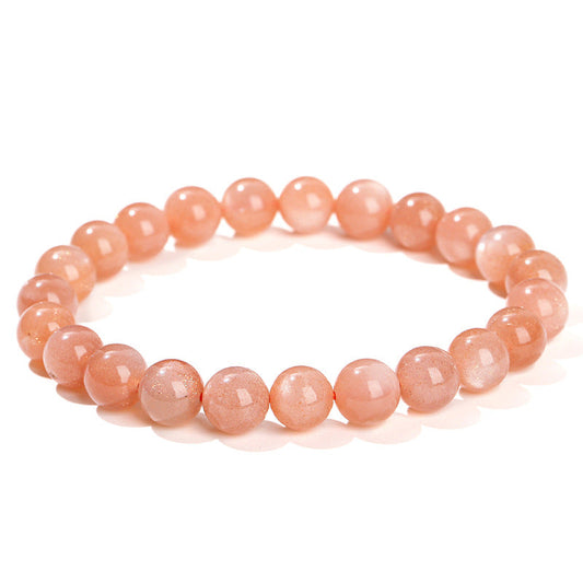 8mm Sunstone Orange Moonstone Bead Bracelets GEMROCKY-Bracelets-GEMROCKY