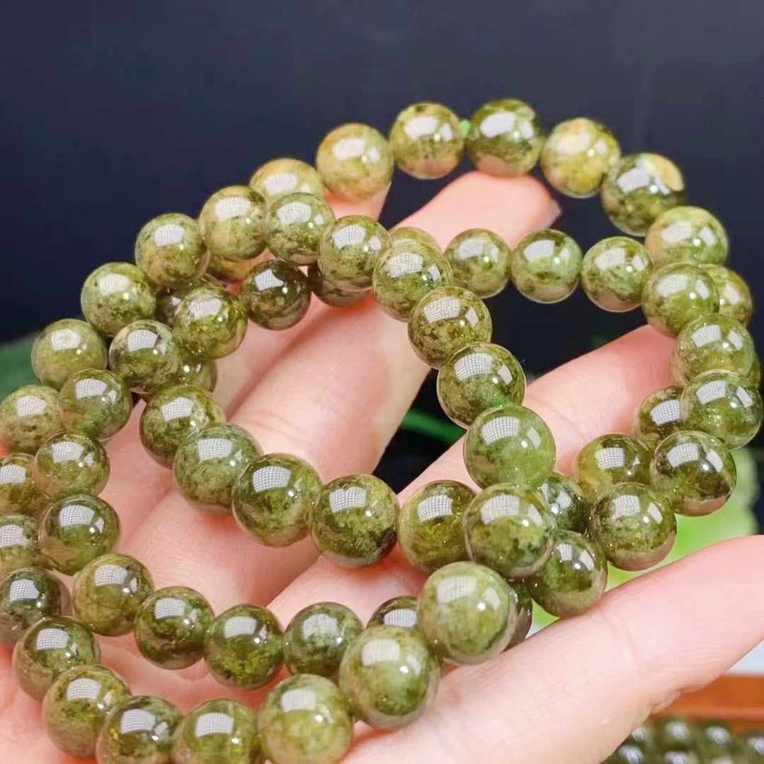 8mm Tsavorite Green Garnet Bead Bracelets GEMROCK-Bracelets-GEMROCKY