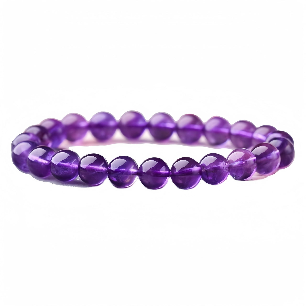 8mm Uraguay High Quality Amethyst Bead Bracelets GEMROCKY-Bracelets-GEMROCKY