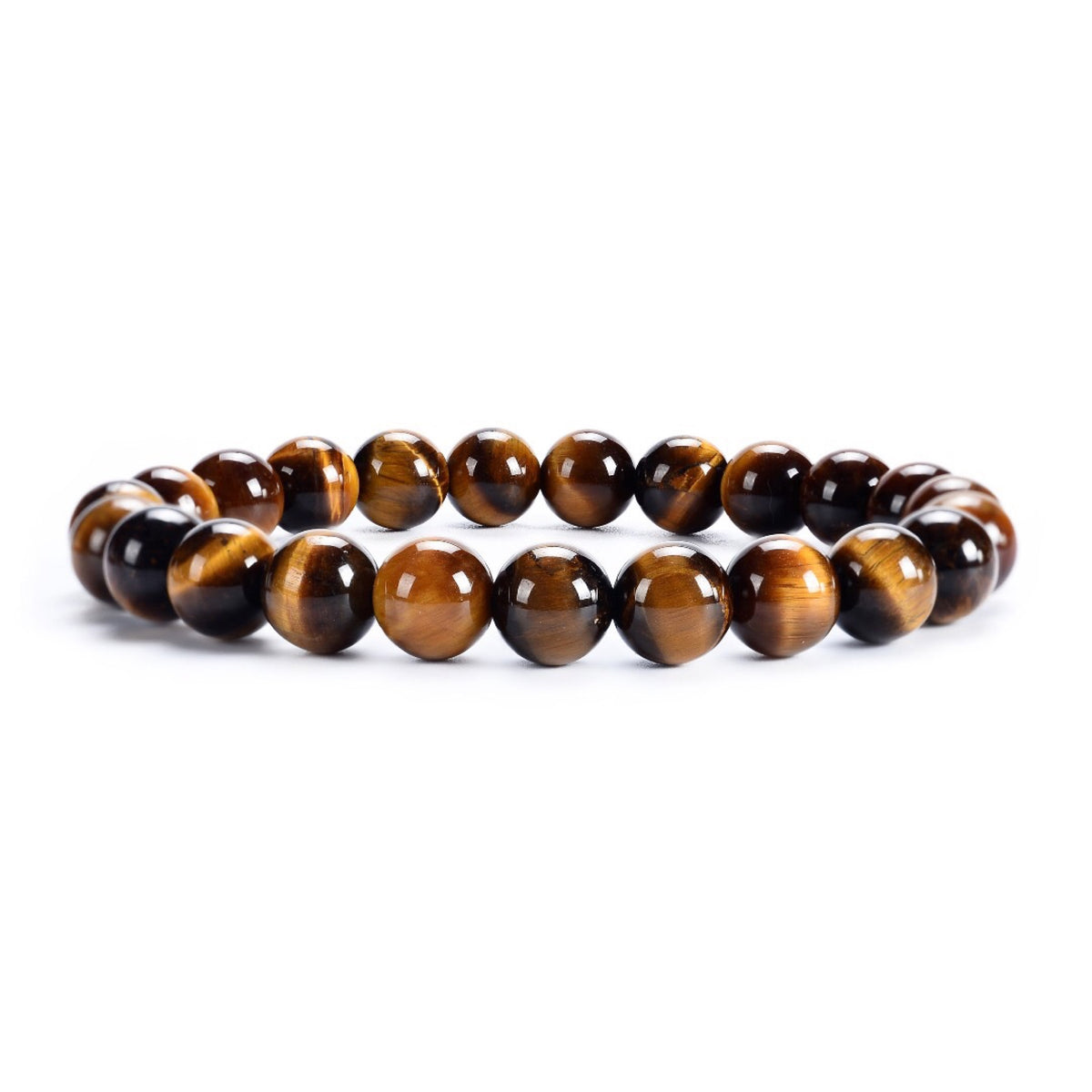 8mm Yellow Tiger Eye Stone Bead Bracelets GEMROCKY-Bracelets-GEMROCKY