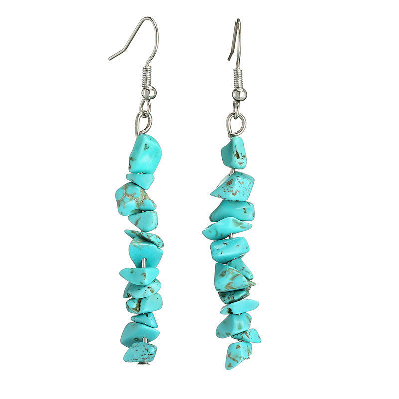 9 Crystal Chip Eardrop Earrings GEMROCKY-Jewelry-Turquoise-