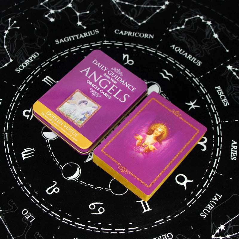 9 Styles of Metal Box Bronzing Side Tarot Cards with Guidebooks GEMROCKY-Psychic-4-