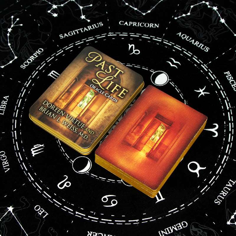 9 Styles of Metal Box Bronzing Side Tarot Cards with Guidebooks GEMROCKY-Psychic-5-