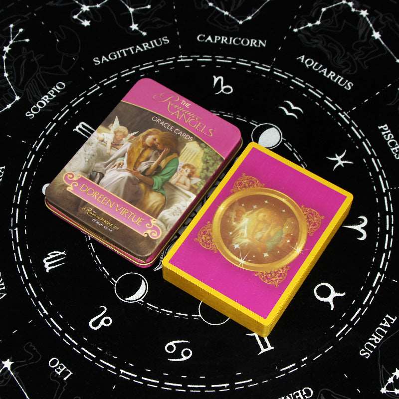 9 Styles of Metal Box Bronzing Side Tarot Cards with Guidebooks GEMROCKY-Psychic-6-