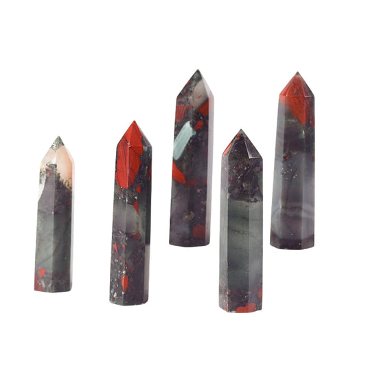 Africa Blood Stone Point Wands GEMROCKY-Point Wands-